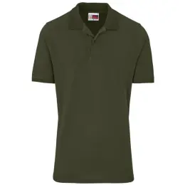 Mens Houston Stretch Golf Shirt Olive Front